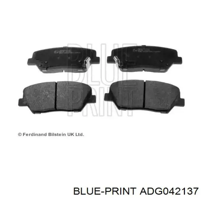 Klocki hamulcowe przednie tarczowe Blue Print ADG042137 cena, od 27,55 USD