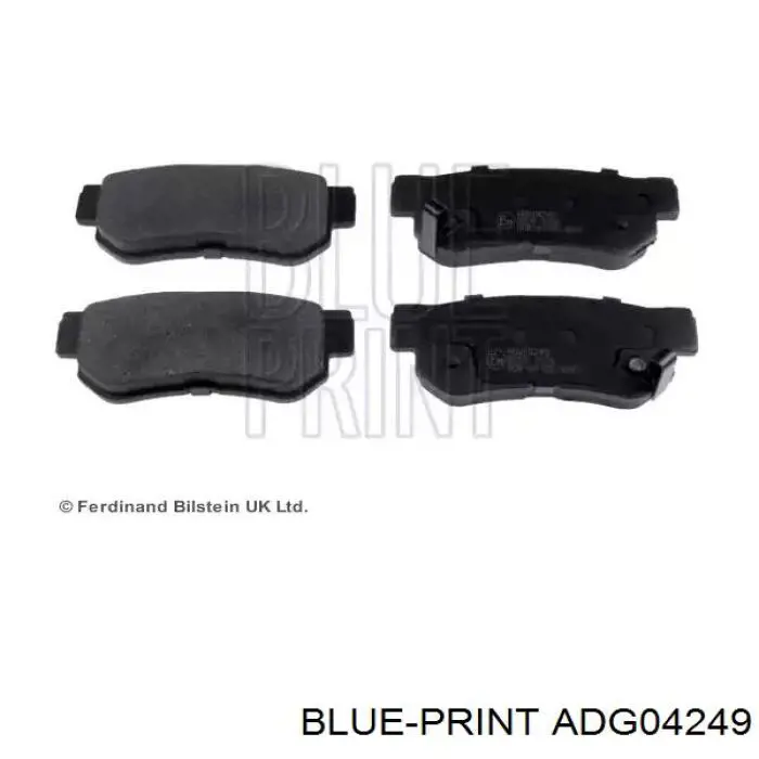 Okładziny (klocki) do hamulców tarczowych tylne Blue Print ADG04249 cena, od 21,64 USD