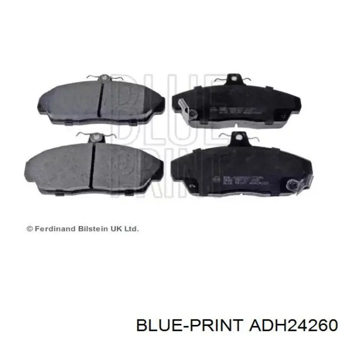 Klocki hamulcowe przednie tarczowe Blue Print ADH24260 cena, od 25,20 USD