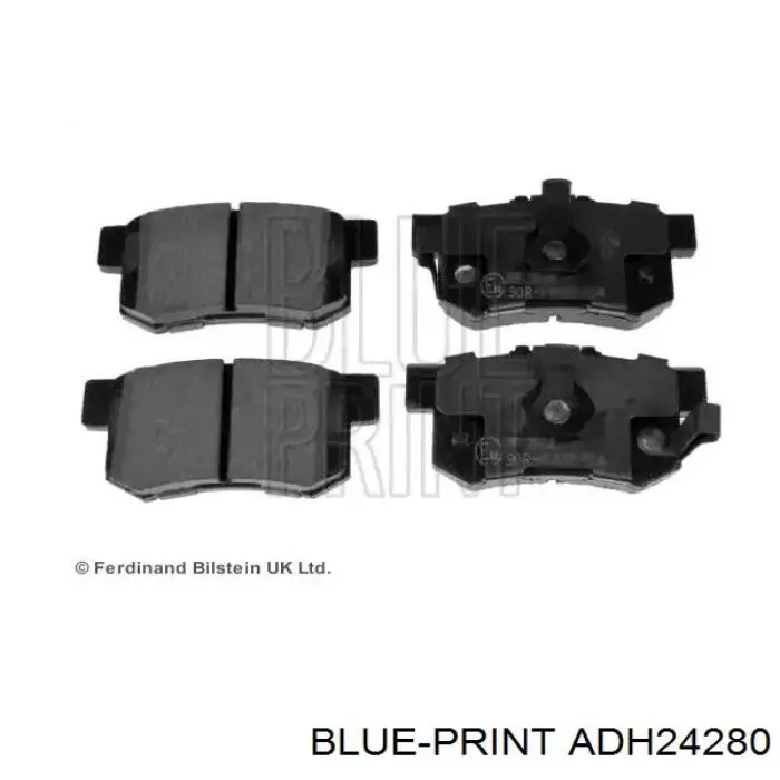 Do koszyka ADH24280 Blue Print Okładziny (klocki) do hamulców tarczowych tylne