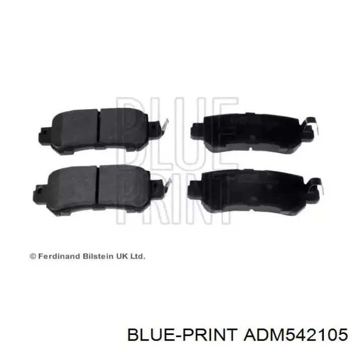 Okładziny (klocki) do hamulców tarczowych tylne Blue Print ADM542105 cena, od 24,04 USD