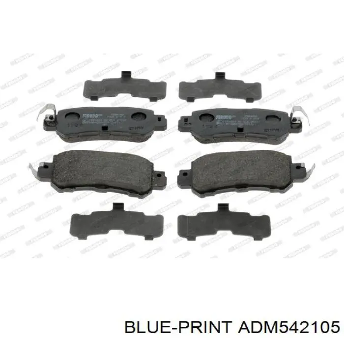 Do koszyka ADM542105 Blue Print Okładziny (klocki) do hamulców tarczowych tylne