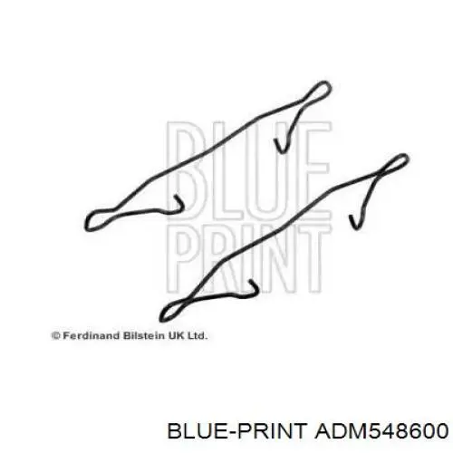 Zestaw sprężynek do mocowania klocków tarczowych przednich Blue Print ADM548600 cena, od 7,55 USD