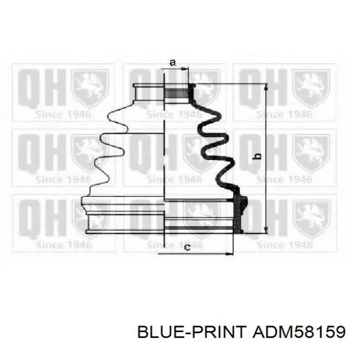 Do koszyka ADM58159 Blue Print Osłona przegubu homokinetycznego półosi przedniej wewnętrzna