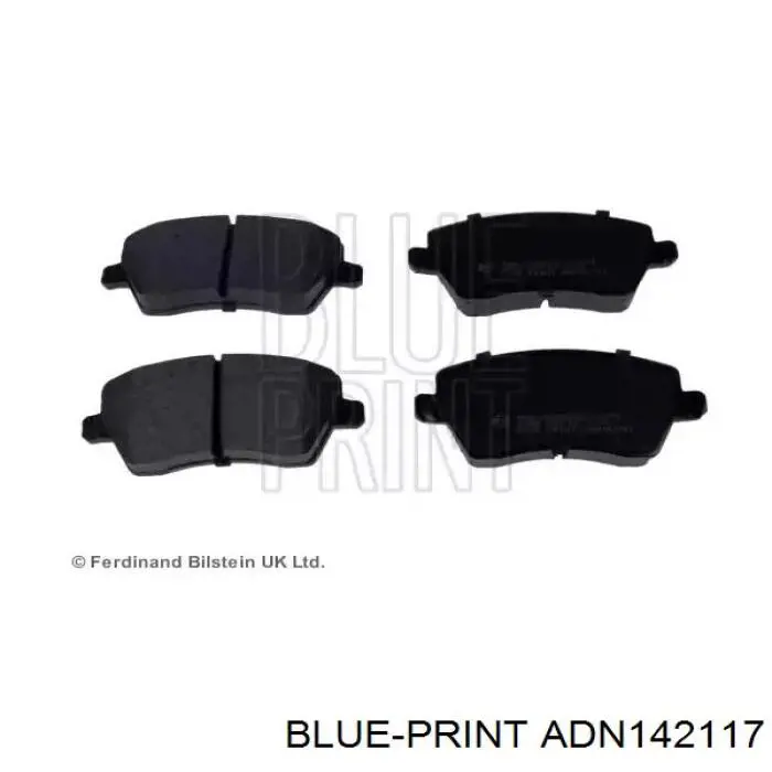 Klocki hamulcowe przednie tarczowe Blue Print ADN142117 cena, od 21,00 USD