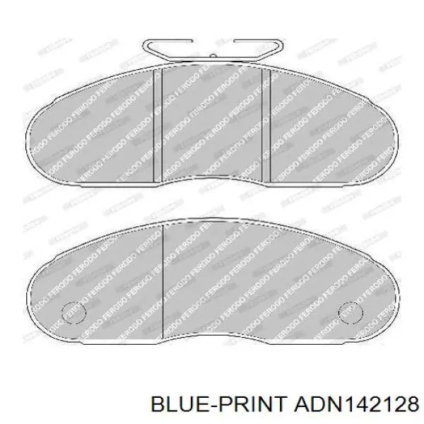 Do koszyka ADN142128 Blue Print Klocki hamulcowe przednie tarczowe