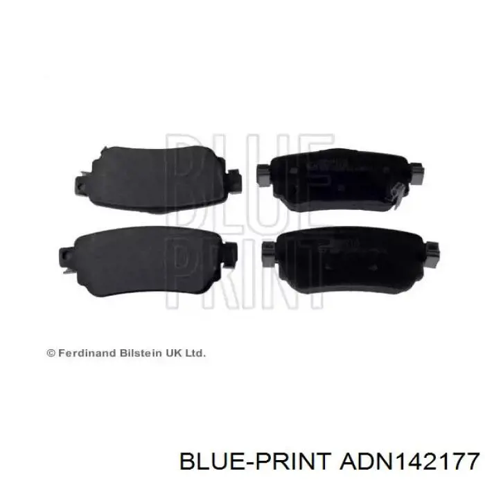 ADN142177 Blue Print Okładziny (klocki) do hamulców tarczowych tylne