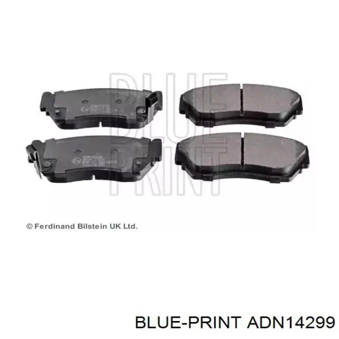 Klocki hamulcowe przednie tarczowe Blue Print ADN14299 cena, od 23,67 USD