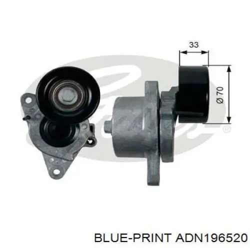 Rolka napinacza paska napędowego Blue Print ADN196520 cena, od 33,37 USD