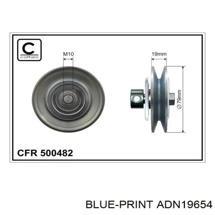 Rolka prowadząca, kierunkowa paska napędowego Blue Print ADN19654 cena, od 42,26 USD