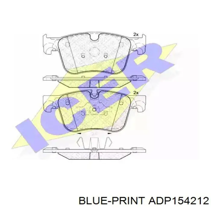 Do koszyka ADBP420039 Blue Print Klocki hamulcowe przednie tarczowe