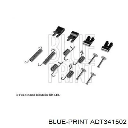 Zestaw montażowy szczęk hamulcowych tylnych Blue Print ADT341502 cena, od 10,90 USD