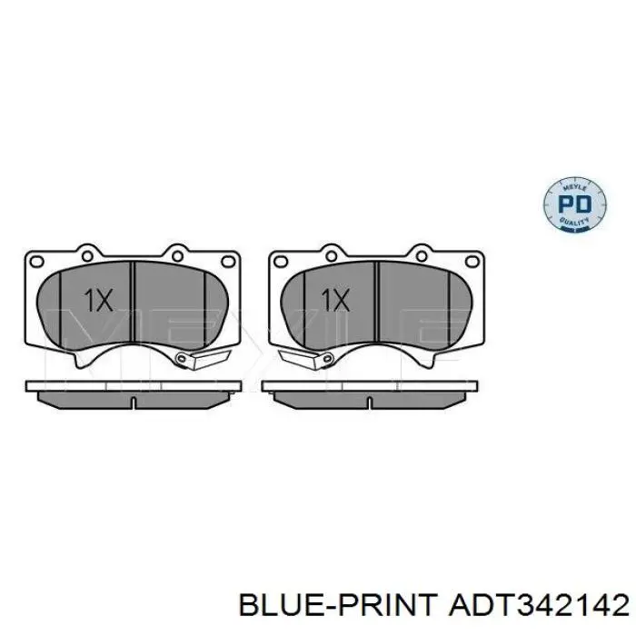 Do koszyka ADT342142 Blue Print Klocki hamulcowe przednie tarczowe