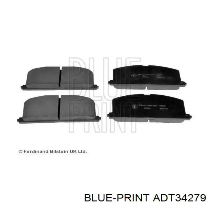 Klocki hamulcowe przednie tarczowe Blue Print ADT34279 cena, od 18,97 USD