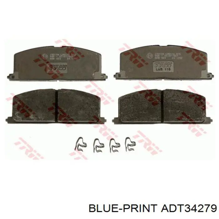 Do koszyka ADT34279 Blue Print Klocki hamulcowe przednie tarczowe