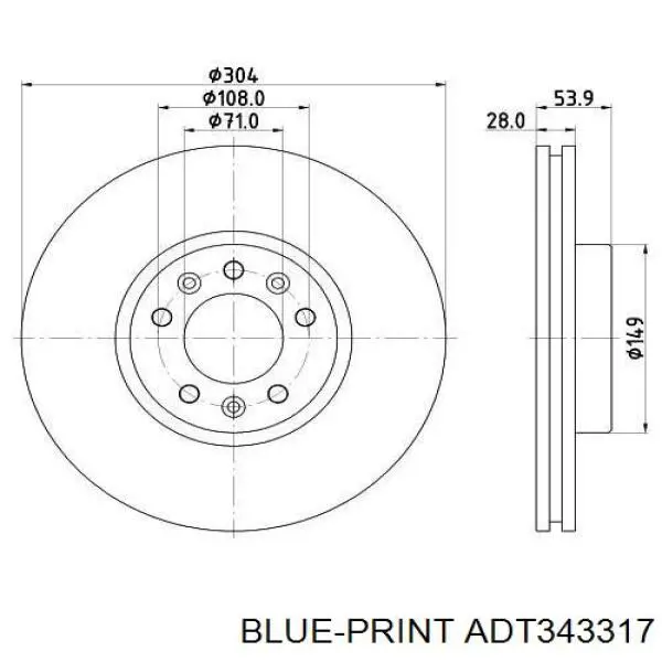 Do koszyka CD7324V Bremsi Tarcza hamulcowa przednia