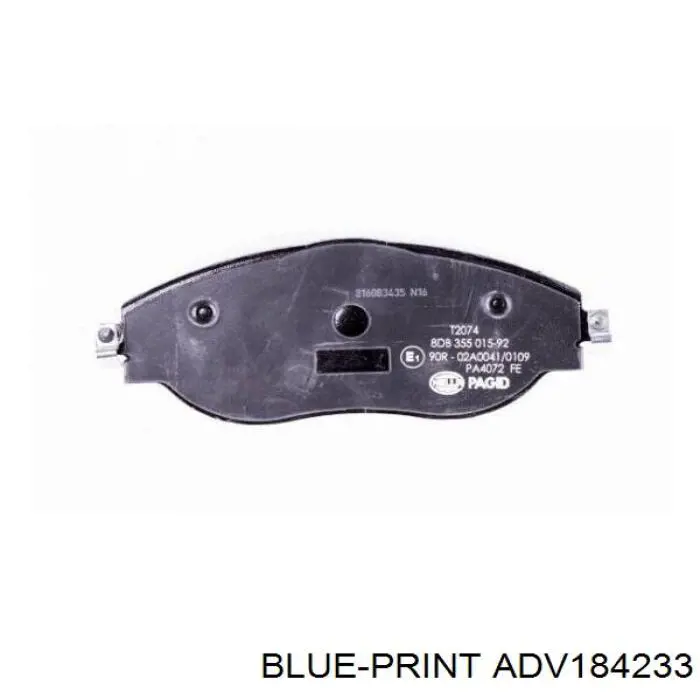 Do koszyka ADV184233 Blue Print Klocki hamulcowe przednie tarczowe