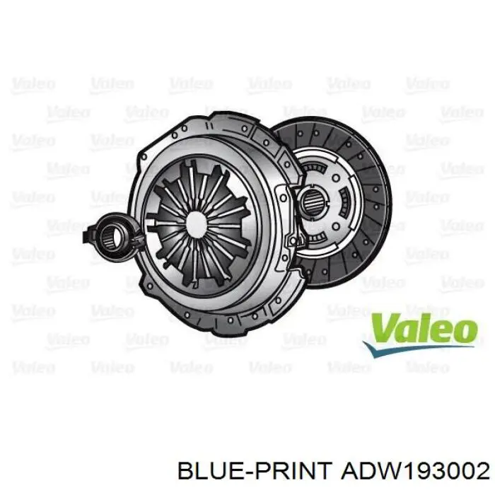 Zestaw sprzęgła (3 części) Blue Print ADW193002 cena, od 104,15 USD