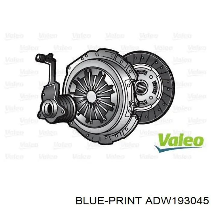 Zestaw sprzęgła (3 części) Blue Print ADW193045 cena, od 106,48 USD