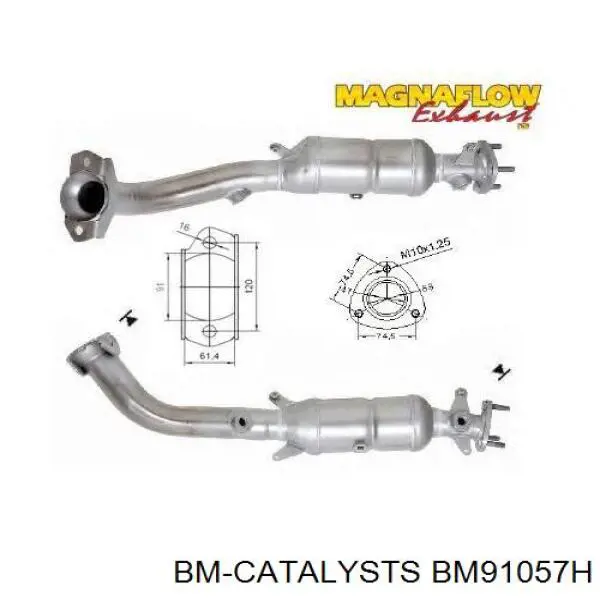 Do koszyka BM91057H BM Catalysts Konwerter-katalizator