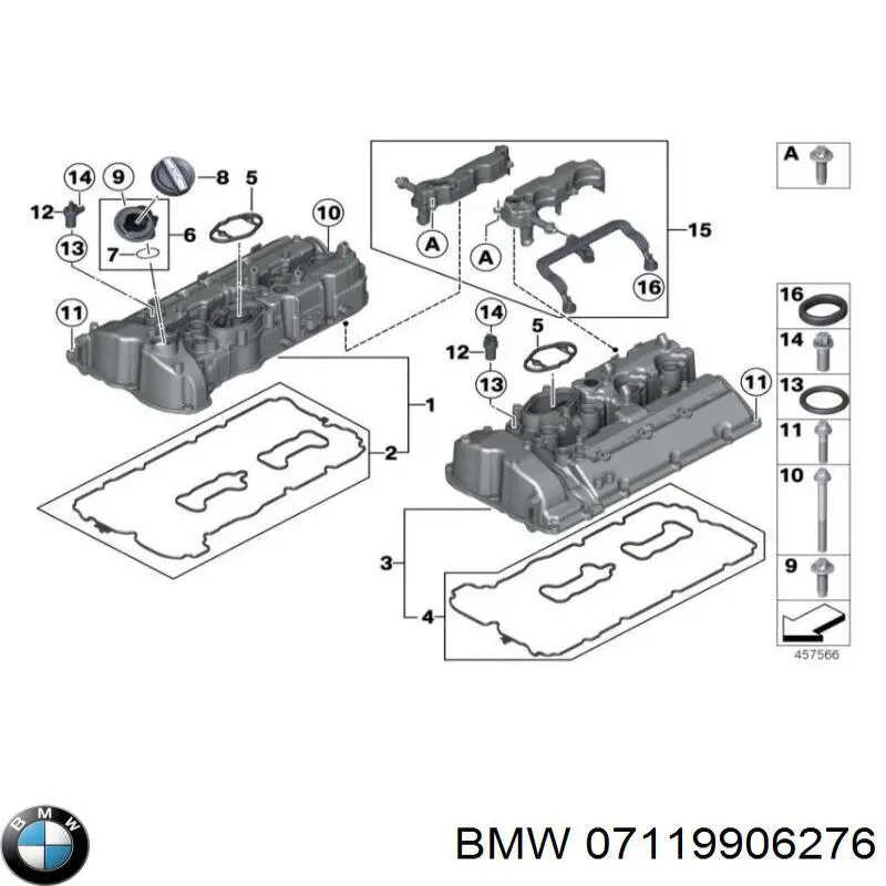 Pierścień uszczelniający wlew oleju do BMW 5 (F10)