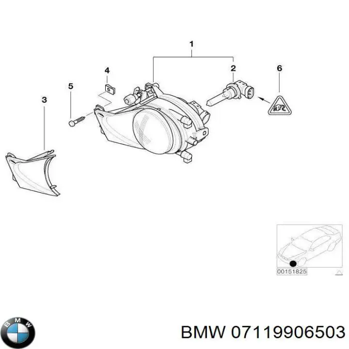 Do koszyka 07119906503 BMW Żarówka halogenowa