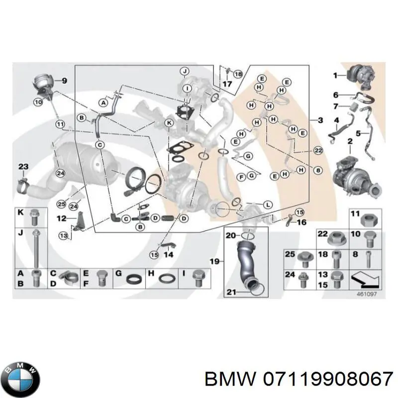 Do koszyka 07119908067 BMW Uszczelka korka wlewu oleju