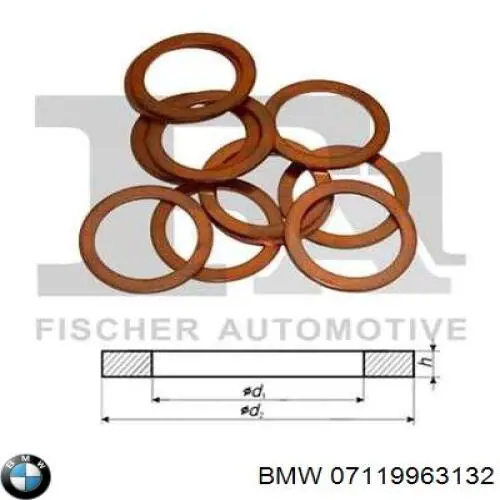 Uszczelka korka miski olejowej BMW 07119963132 cena, od 0,96 USD