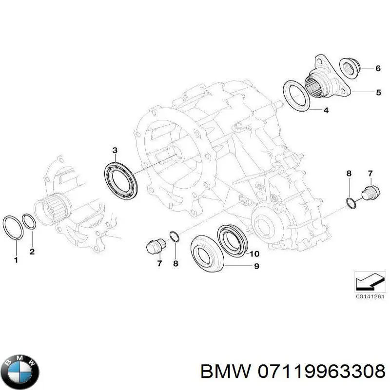 Do koszyka 07119963308 BMW Uszczelka korka miski olejowej