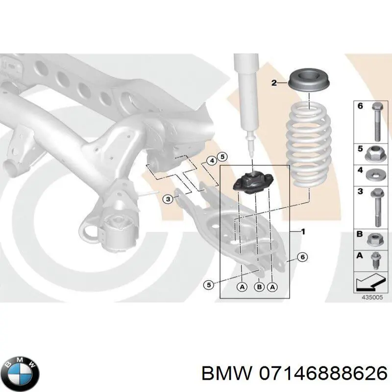 Śruba mocowania wahacza tylnego dolnego wewnętrzna BMW 07146888626 cena, od 16,33 USD