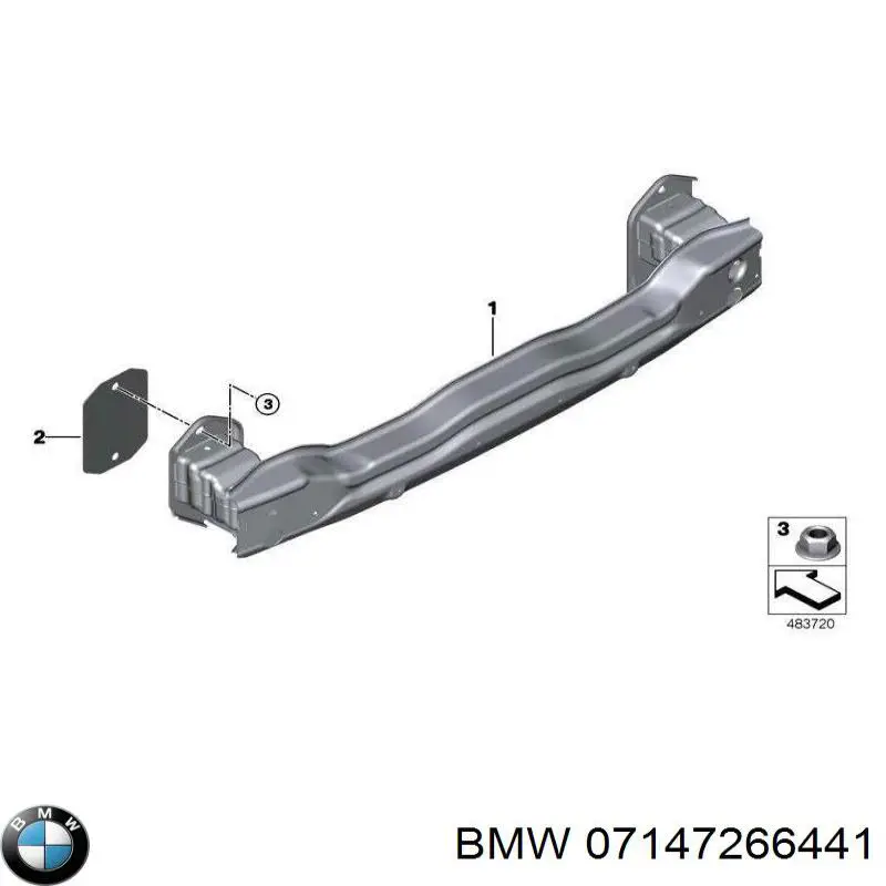 07147266441 BMW Nakrętka mocowania kolektora wydechowego