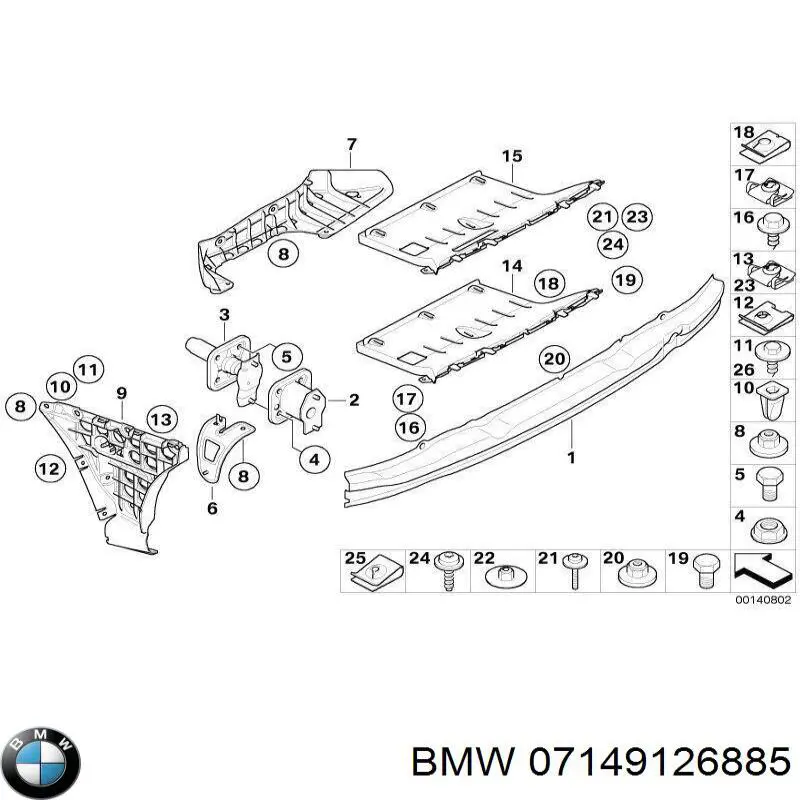 Śruba głowicy cylindrów BMW 07149126885 cena, od 0,89 USD