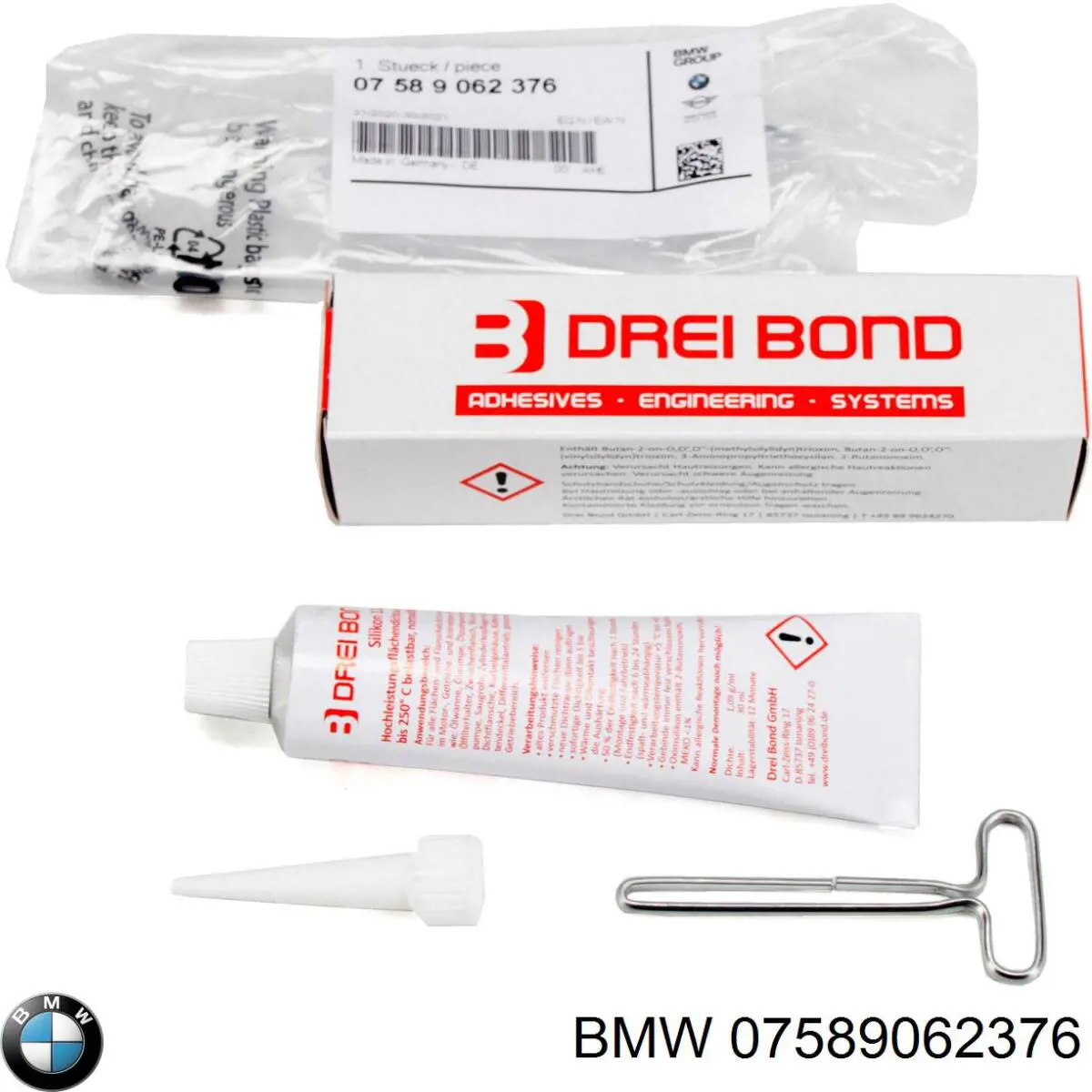 Szczeliwo silikonowe BMW 07589062376 cena, od 10,03 USD