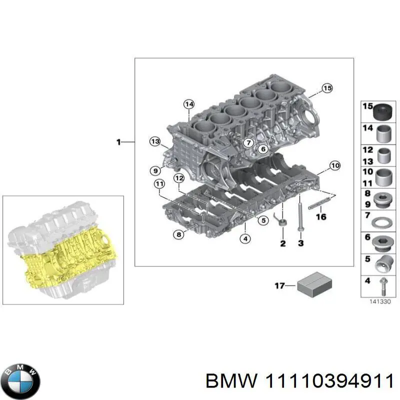 11110394911 BMW śruba miski silnika