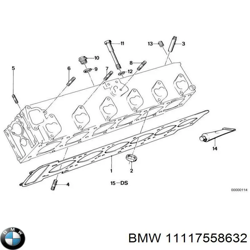 11117558632 BMW Zaślepka głowicy cylindrów/bloku cylindrów