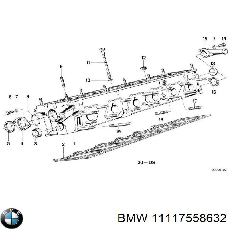 Zaślepka głowicy cylindrów/bloku cylindrów BMW 11117558632 cena, od 5,58 USD