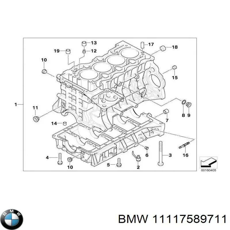 11117589711 BMW Śruba głowicy cylindrów