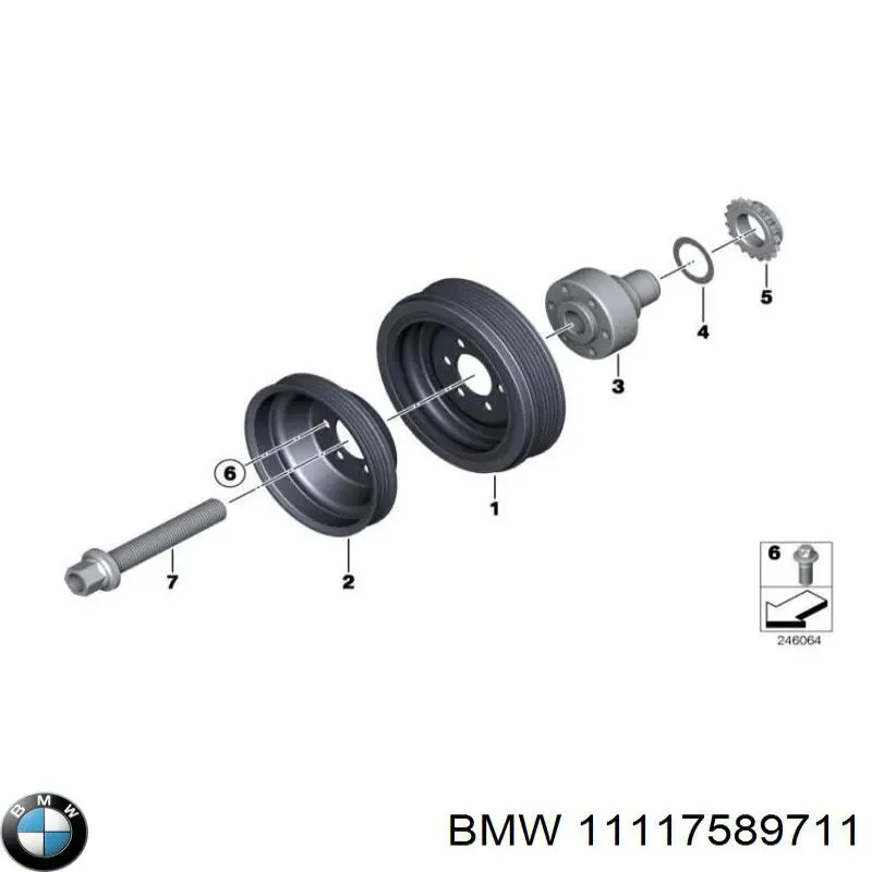 Śruba głowicy cylindrów BMW 11117589711 cena, od 5,54 USD