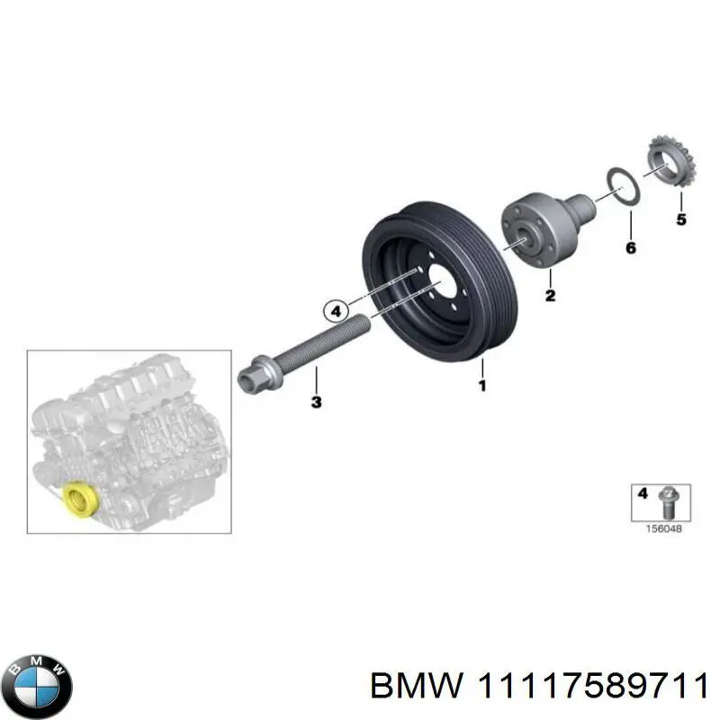 Do koszyka 11117589711 BMW Śruba głowicy cylindrów