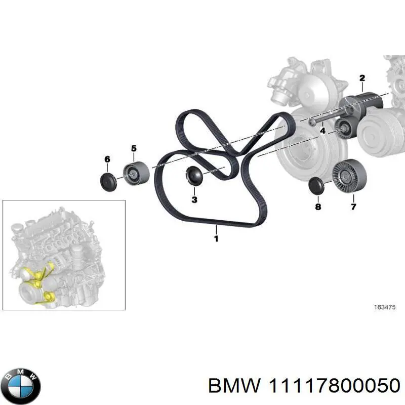 Do koszyka 11117800050 BMW Uszczelka kołnierza (trójnika) układu chłodzenia