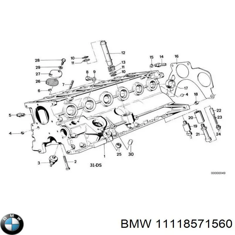 11118571560 BMW Śruba głowicy cylindrów