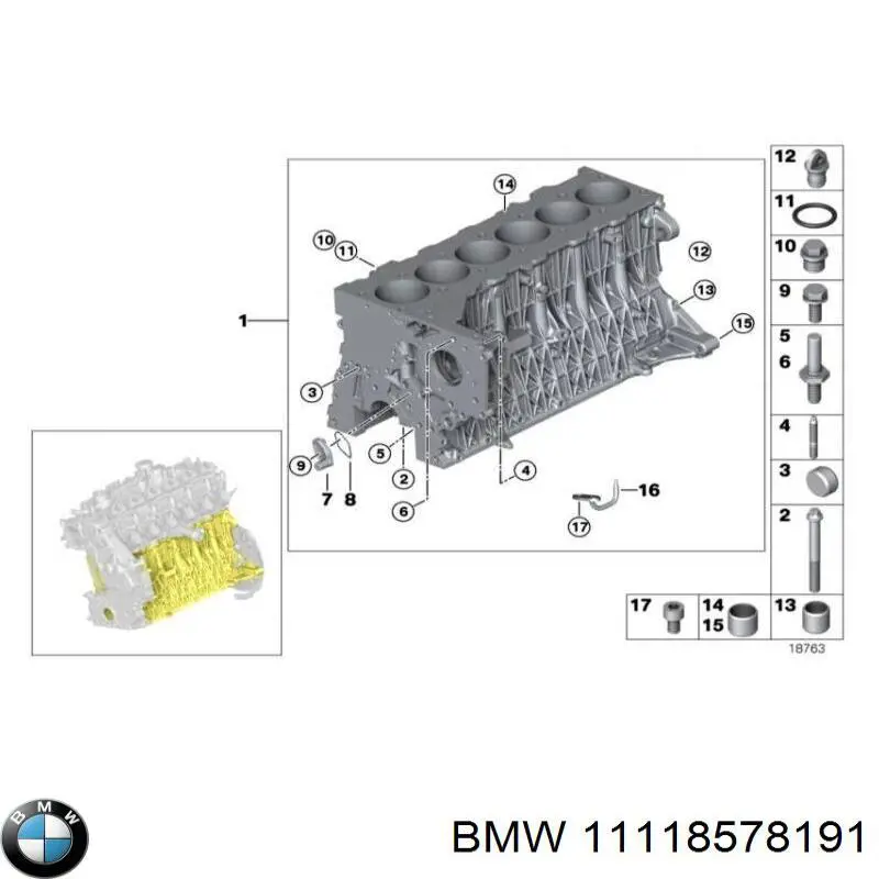 11118578191 BMW Śruba głowicy cylindrów