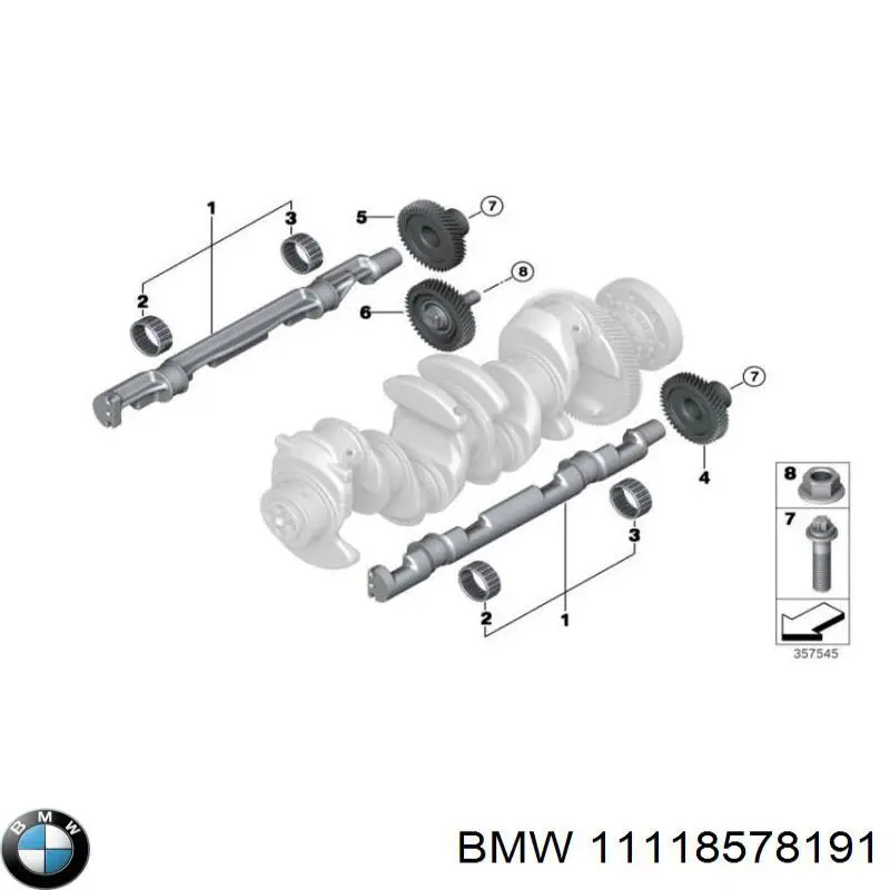 Śruba głowicy cylindrów BMW 11118578191 cena, od 8,22 USD