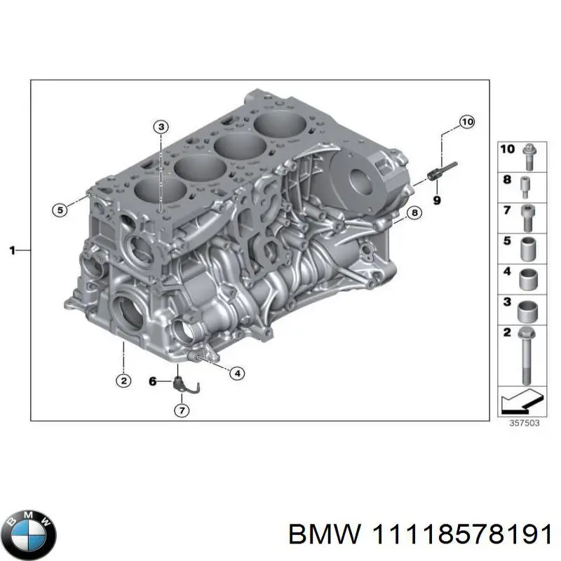Do koszyka 11118578191 BMW Śruba głowicy cylindrów