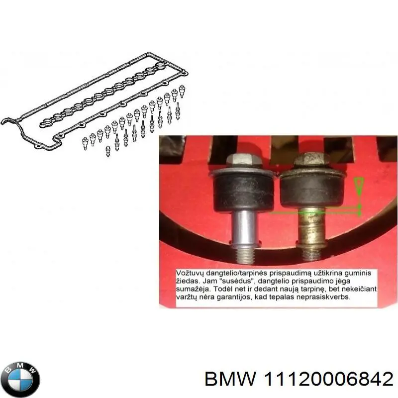 Do koszyka 11120006842 BMW Śruba pokrywy zaworów głowicy cylindrów