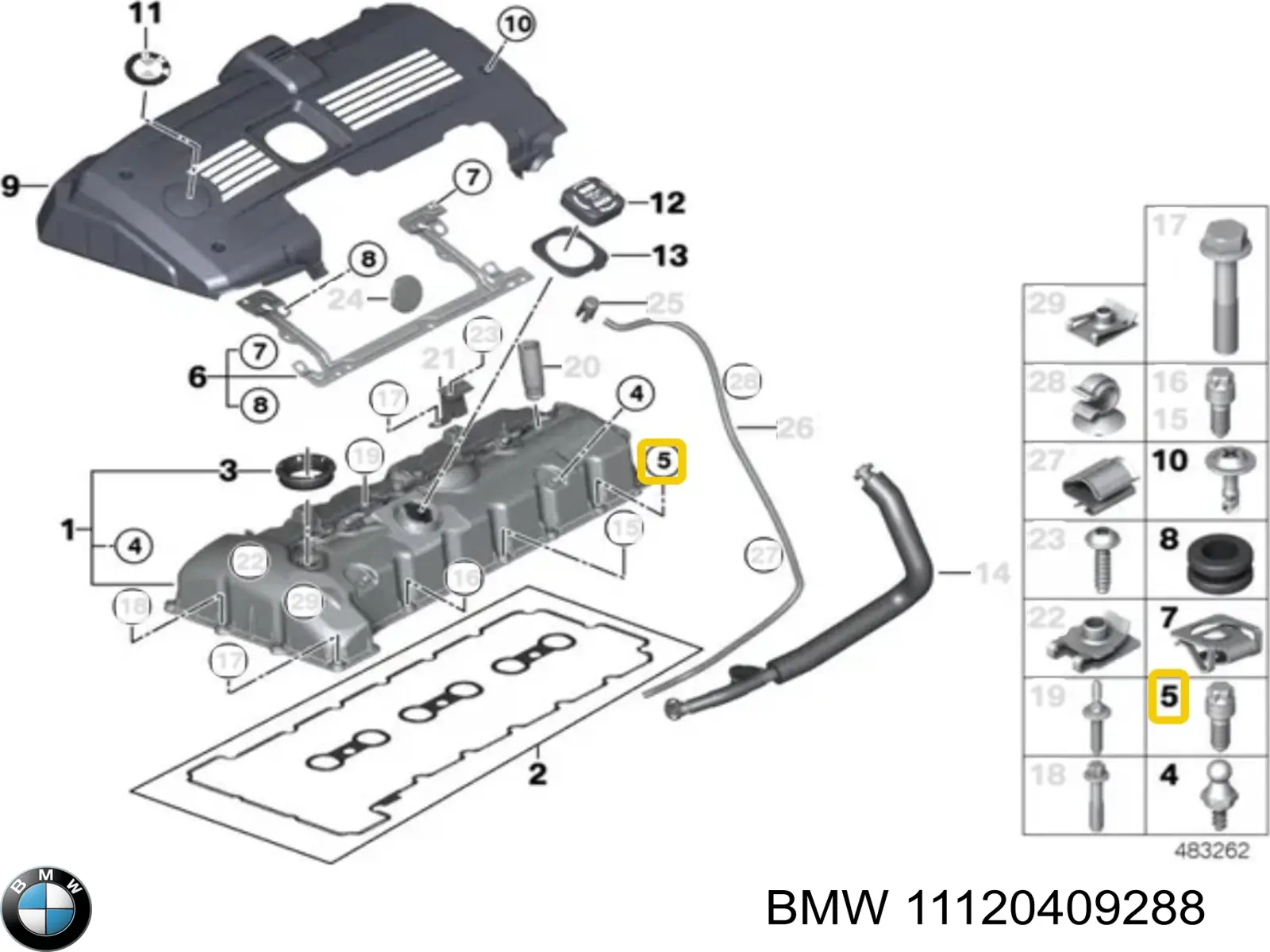 Śruba głowicy cylindrów BMW 11120409288