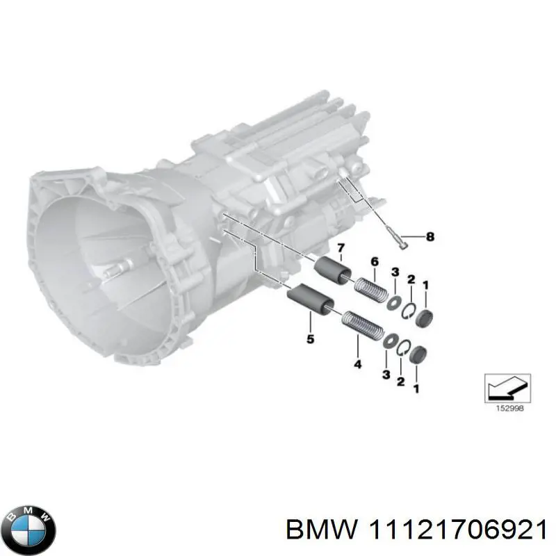 Do koszyka 11121706921 BMW Zawór ograniczаnia ciśnienia oleju w głowicy cylindrów