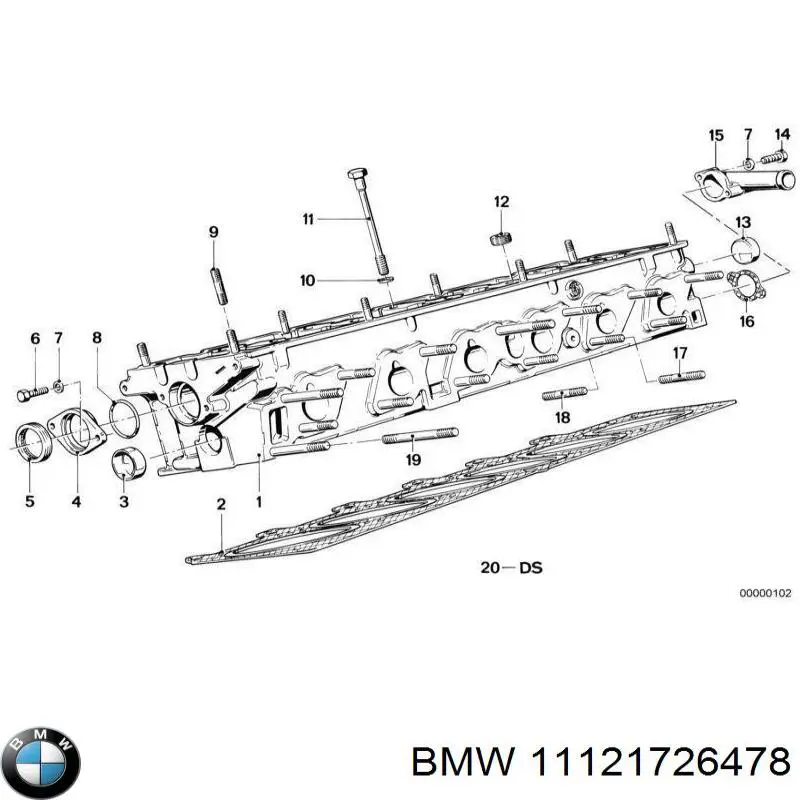 Do koszyka 11121726478 BMW Śruba głowicy cylindrów