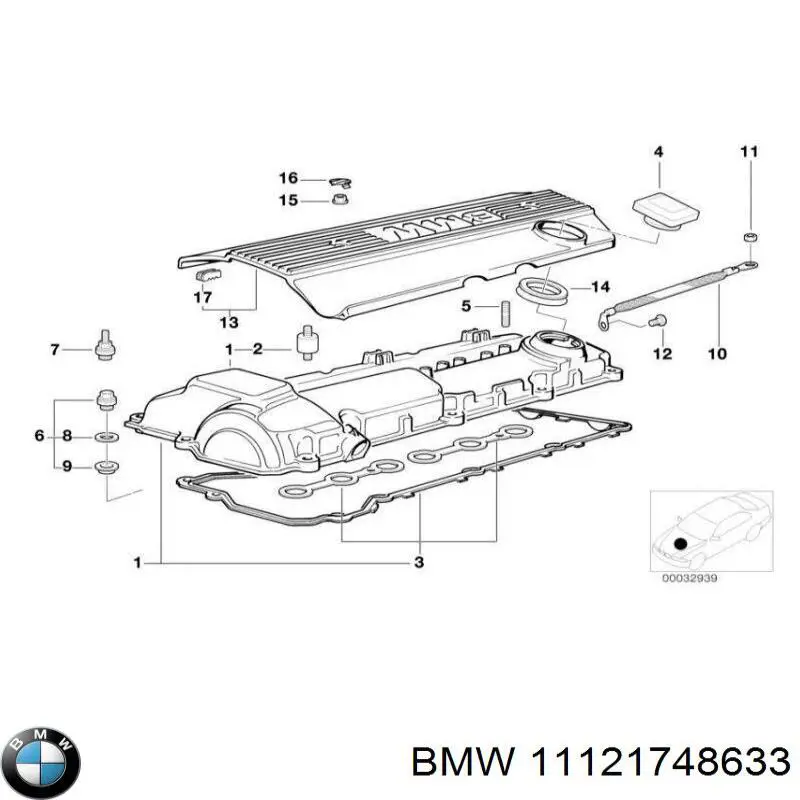 Pokrywa silnika dekoracyjna BMW 5 sedana (E39) (1995 - 2003) cena, od  