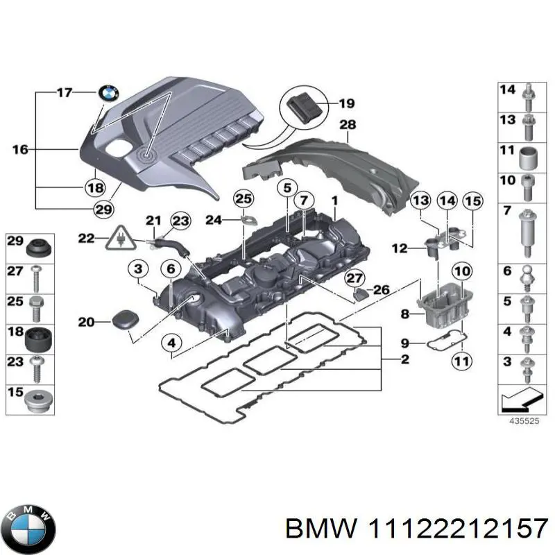 11122212157 BMW Śruba głowicy cylindrów